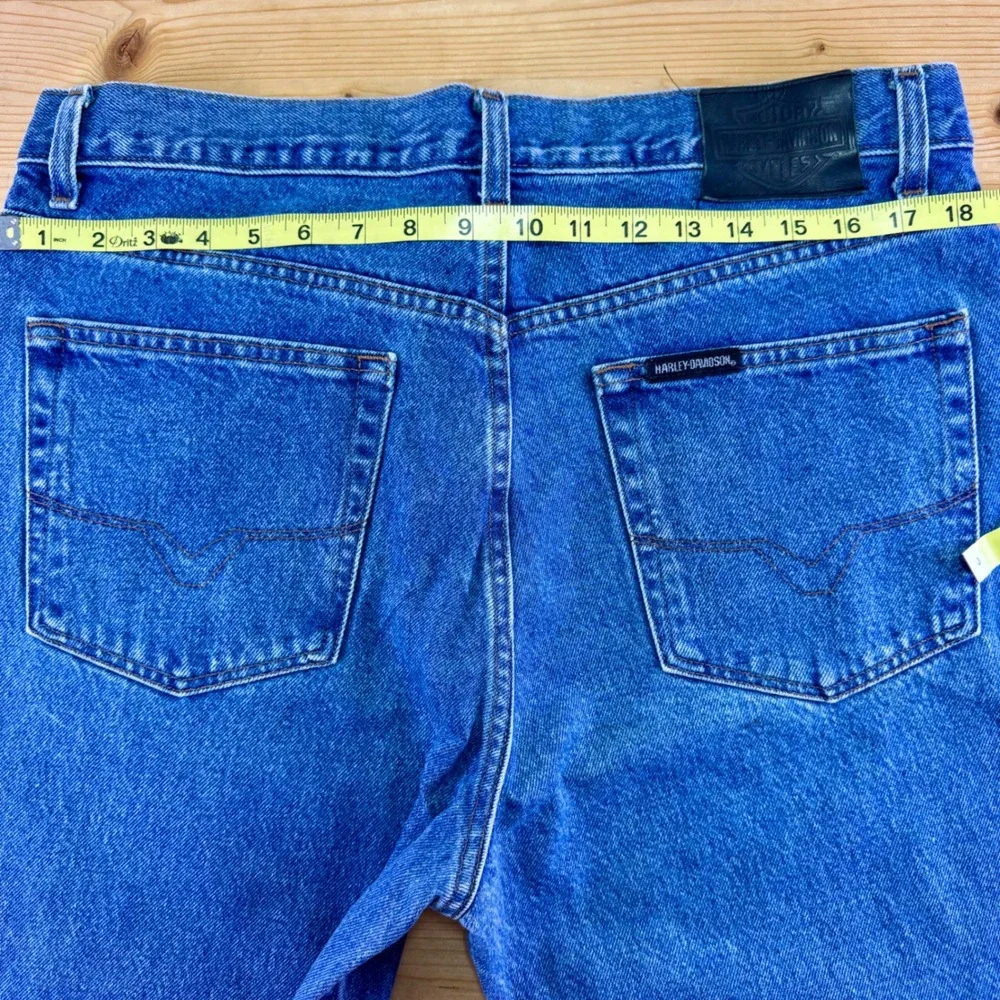 Harley-Davidson Classic Blue Denim Jeans Men's 36x34 Heavy Cotton Motorcycle‎